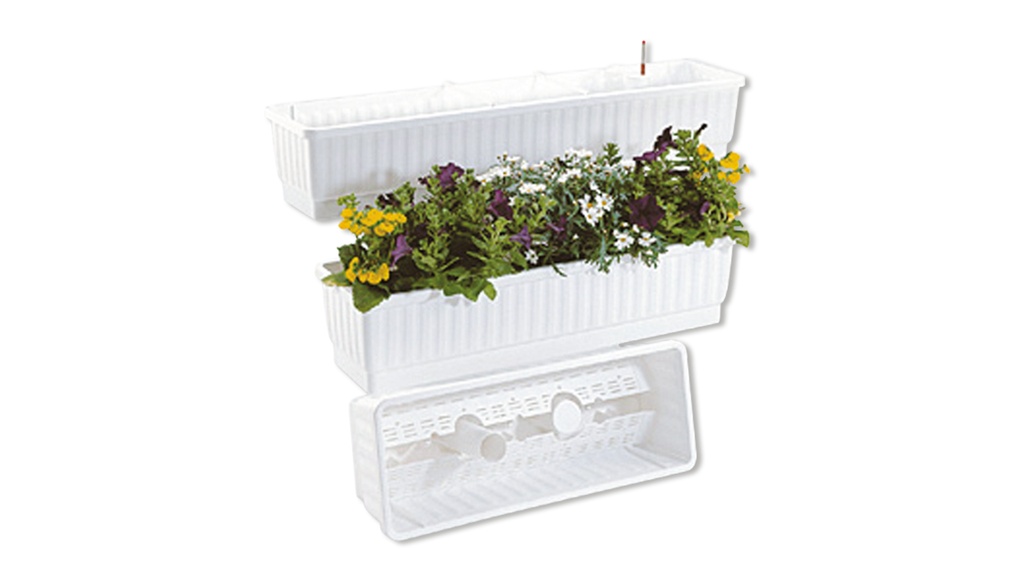 Blumenkasten VENEZIA anthrazit 60 cm, inkl. Wasserstandsanzeiger