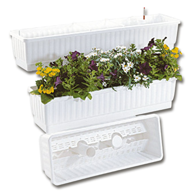 Blumenkasten VENEZIA anthrazit 100 cm, inkl. Wasserstandsanzeiger