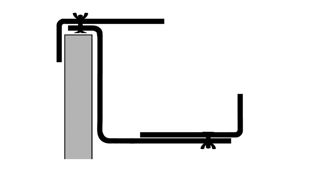 Blumenkasten-Halter anthrazit 2-fach verstellbar