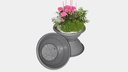 Blumenschale mit Bodenlöcher anthrazit ø 50 cm