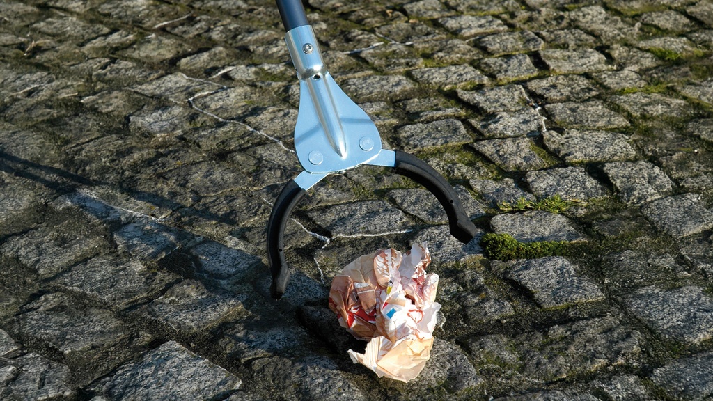 290.330_Abfallzange GREIFBOY mit Kunststoffgriff 90 cm lang