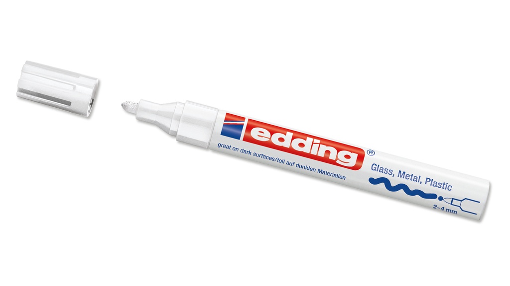 Marqueur peinture «EDDING 750», blanc, largeur du trait env. 2-4 mm