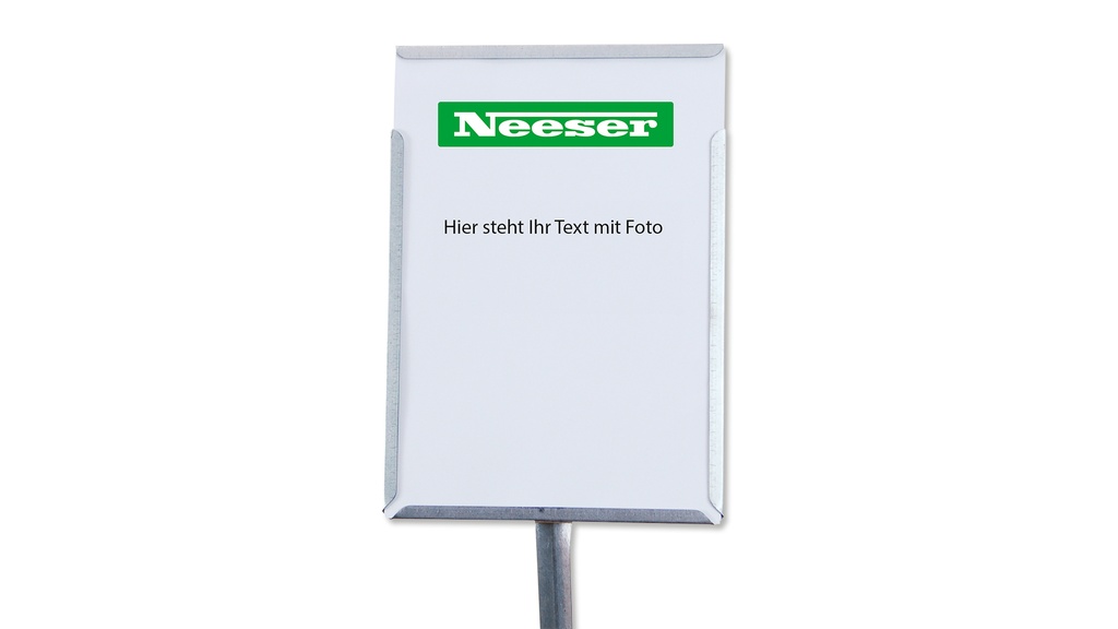 Cadre pour plaques A4 plus format portrait, piquet 46 cm