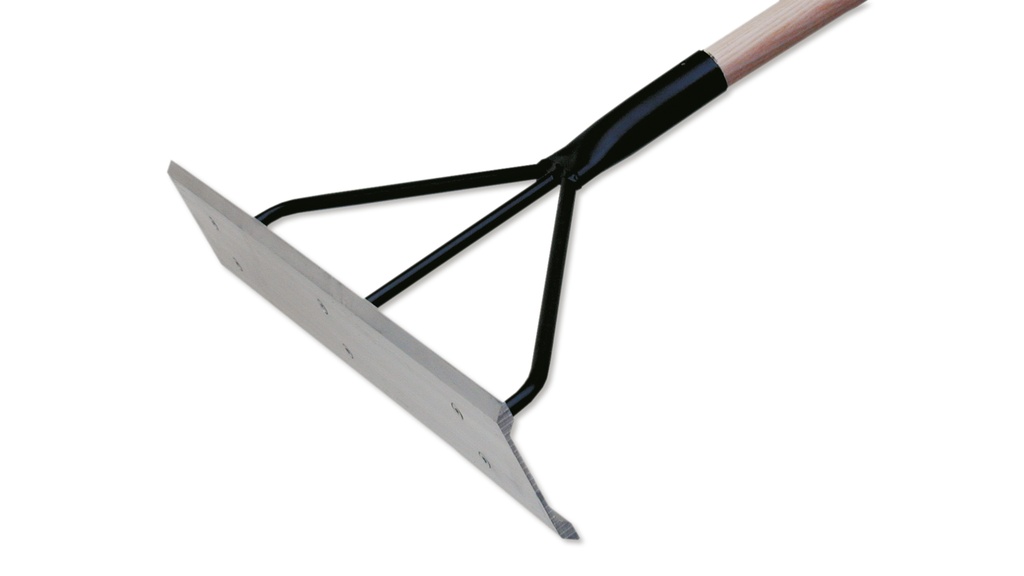 Teerkrücke kantenverstärkt, 60 cm breit, mit Stiel 170 cm