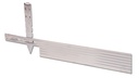 Bordure aluminium argentine, hauteur 14 cm, épaisseur 4.8 mm