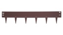 Randbegrenzung Stahl feste Zacken, braun, 1.6 mm x 10 cm, 100 cm lang