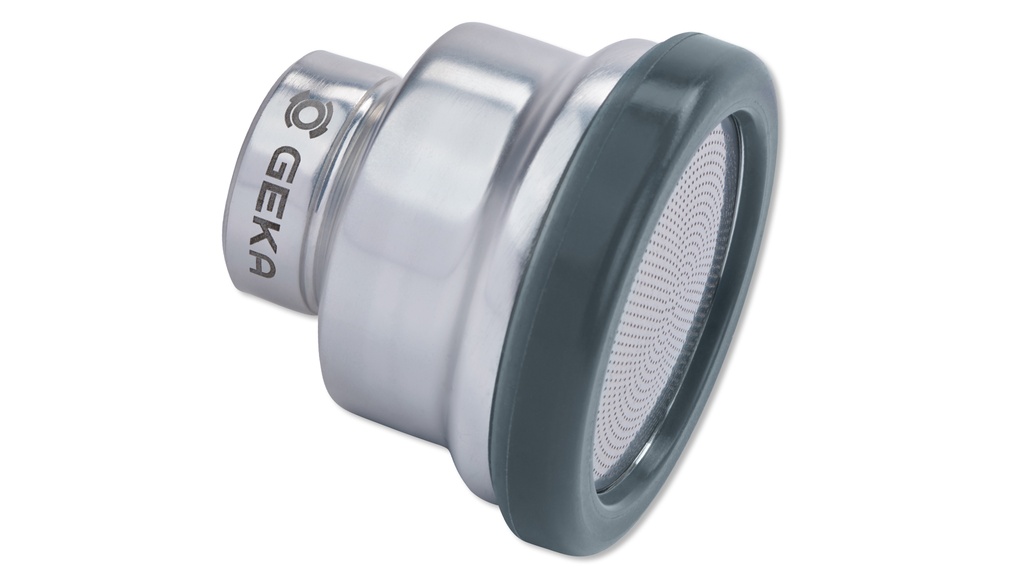 Giesskopf aus Leichtmetall ø 50 mm, 0.7 mm Löcher, wechselbare Platine, Bajonett-Verschluss