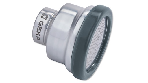 Giesskopf aus Leichtmetall ø 50 mm, 0.7 mm Löcher, wechselbare Platine, Bajonett-Verschluss