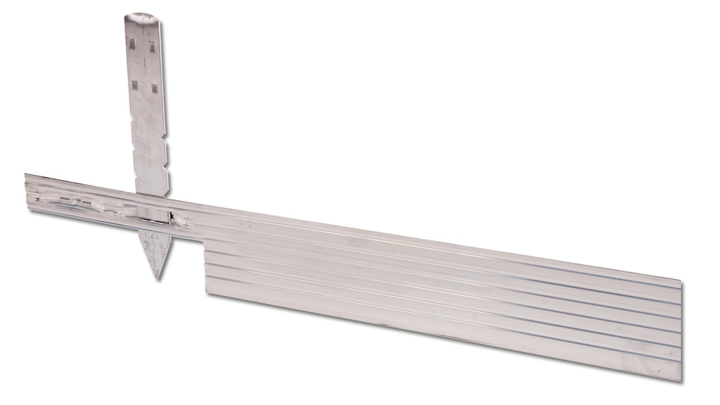 Bordure aluminium argentine, hauteur 10.2 cm, épaisseur 3.2 mm