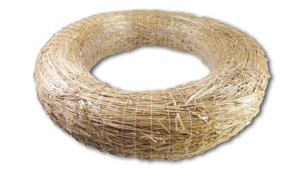 Couronne de paille Ø 40 x 8 cm, carton de 5 pièces