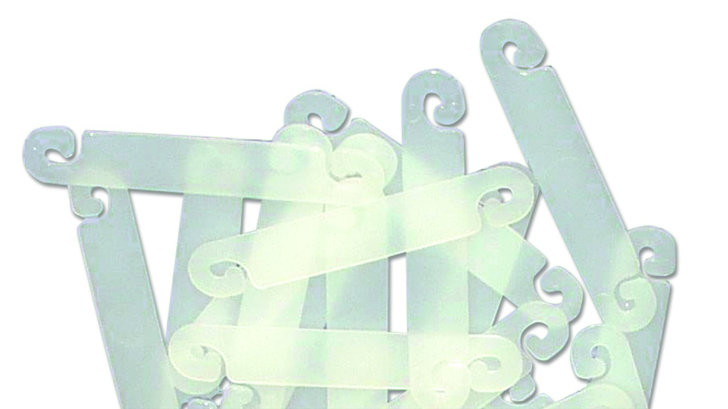 Attache en plastique, longueur 6 cm, en sachet de 100 pièces