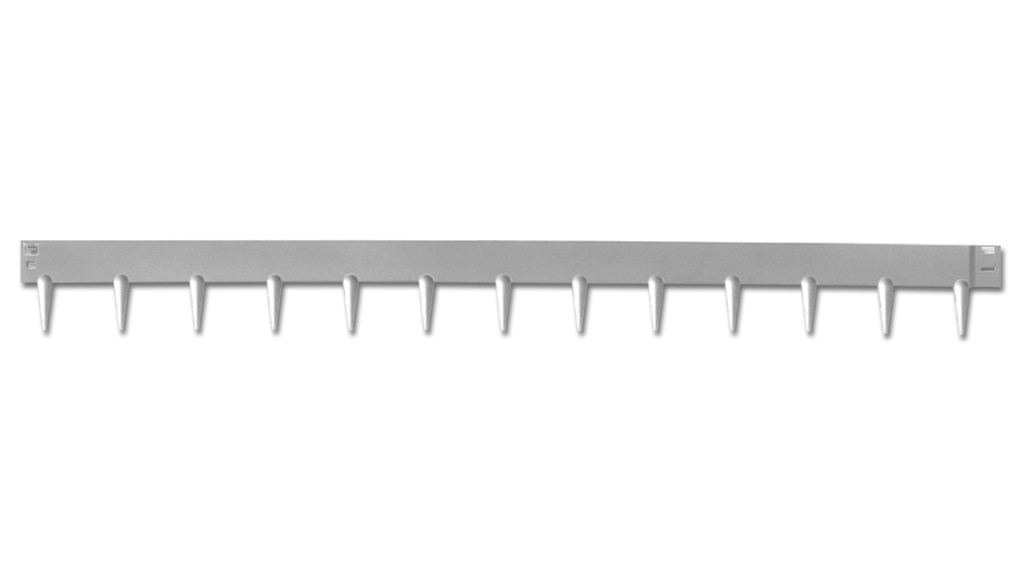 Bordure en acier broches fixes, galvanisée, 2.5 mm x 10 cm, longueur 225 cm