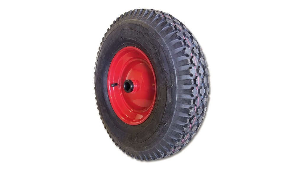 Roue pneumatique de rechange Ø 400x100 mm, avec jantes en acier et profil à crampons