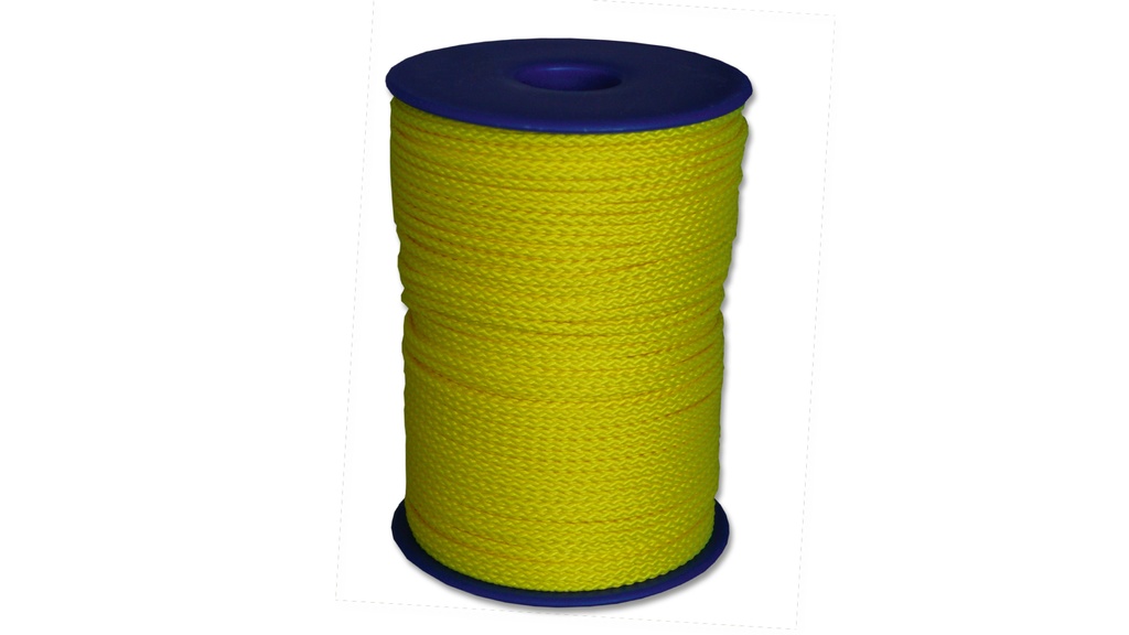 Trassierschnur Polyester, gelb fluoreszierend, ø 2.5 mm, 100 m