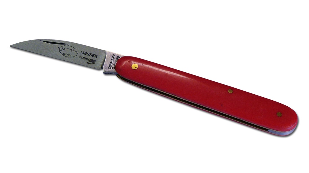 Kopuliermesser rot, 9.5 cm lang