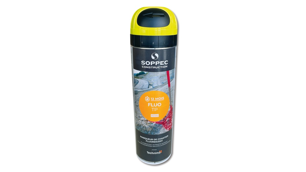 Spray de marquage fluorescent couleur jaune 500 ml