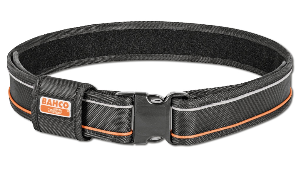 Gurt BAHCO aus schwarzem Nylon, 6 cm breit, 143 cm lang