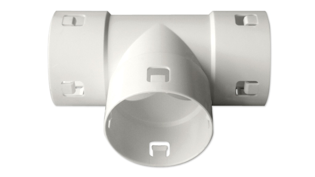 Pièce en T blanc, pour tube drain art. 202.750