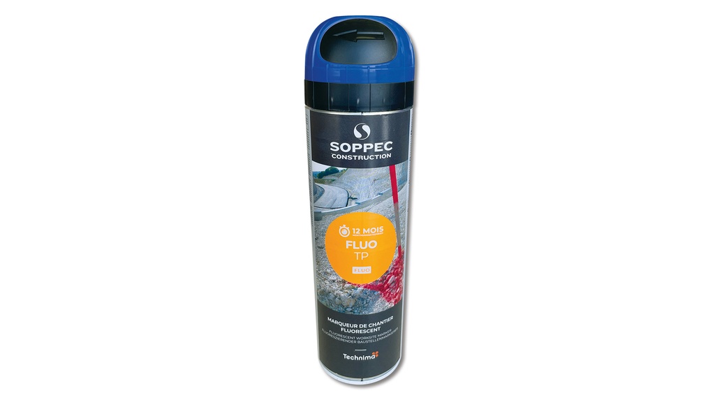 Spray de marquage fluorescent couleur bleu 500 ml