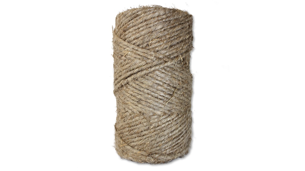 Naturfaserschnur aus Langflachs, Ø 3.5 mm, Spule à ca. 500 g, ca. 100 m