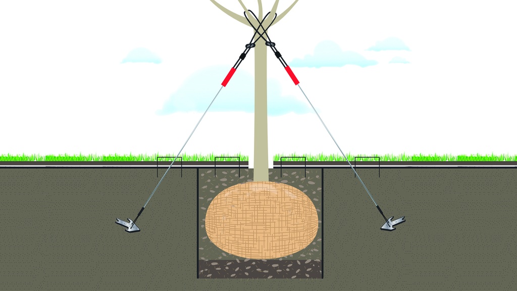 Kit d’haubanage, hauteur de l'arbre de 2-4.5 m