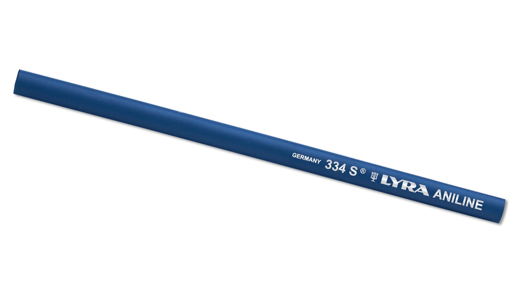 Crayon de charpentier LYRA, verni bleu, ovale, longueur 24 cm