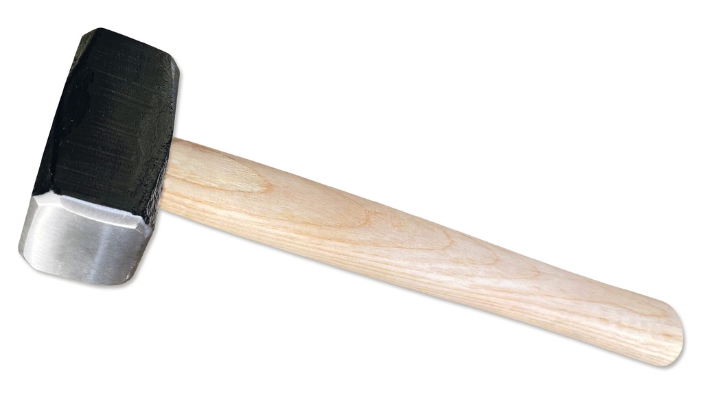 Massette, pannes polies, avec manche, poids environ 800 g