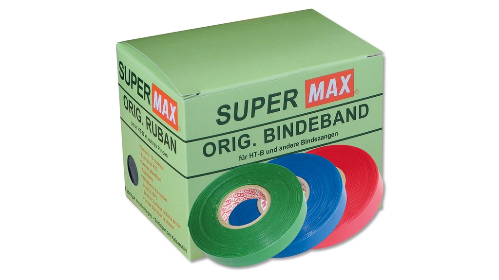 Bindeband SUPER MAX grün, 0.20 mm dick 20 m lang, 10 Rollen