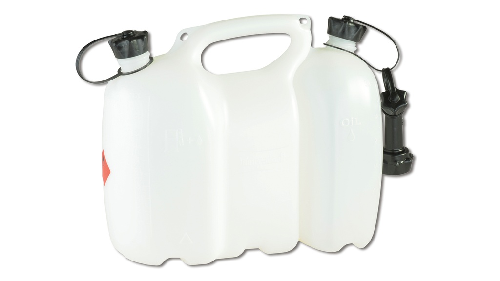 Bidon double PRO natur/blanc, 3+6 litres, 36 x 30 x 17 cm