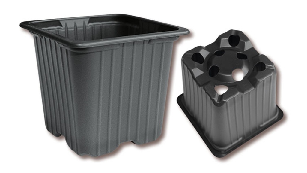 Vierecktopf DESCH 5° schwarz 7 x 7 x 6 cm, 3612 Stück