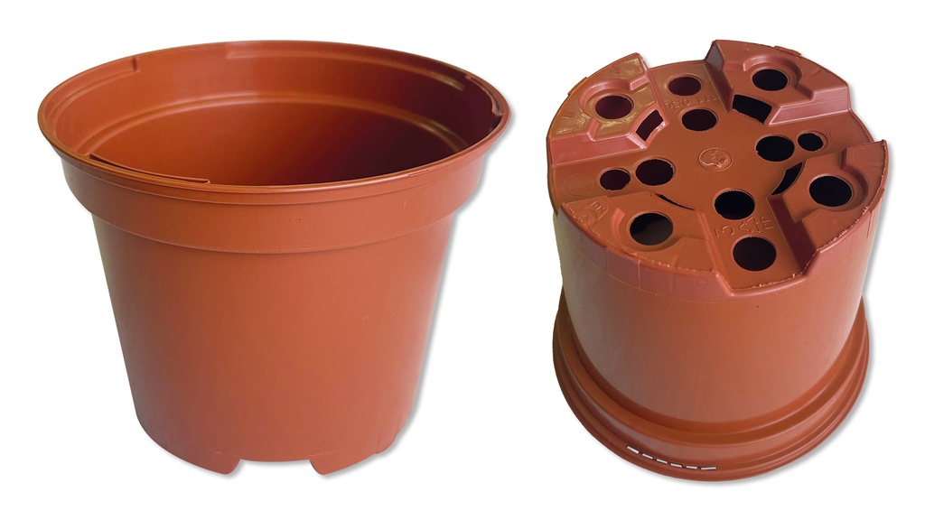Kunststoff-Töpfe tonfarbig Ø 11 cm, Karton à 828 Stück