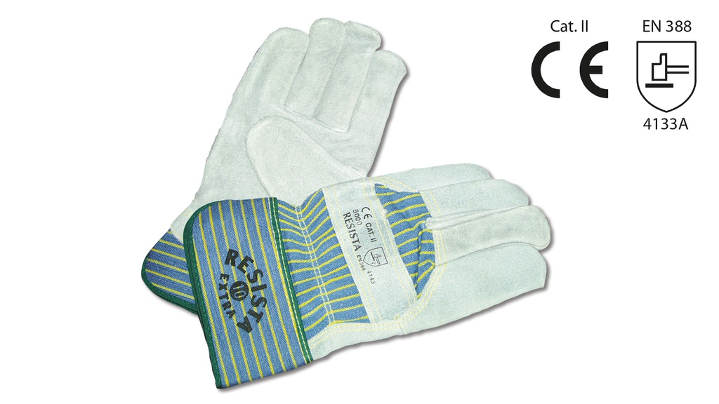 Gants de travail en cuir croûte de boeuf, taille 9