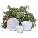Suspensions pour plantes PRINCESS blanc, 20 cm ø