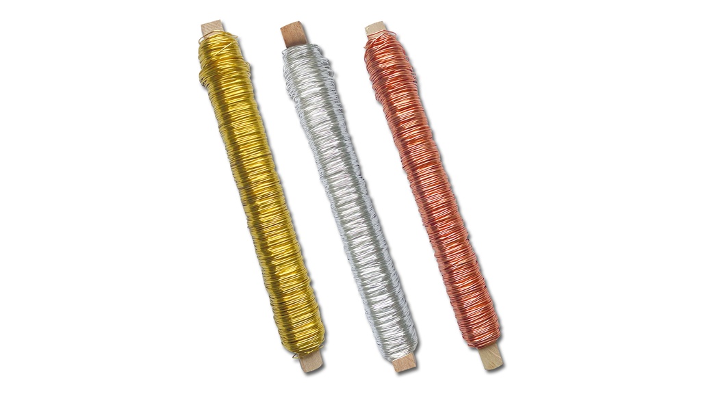 Fil de décoration argenté, 100 g, 0.55 mm