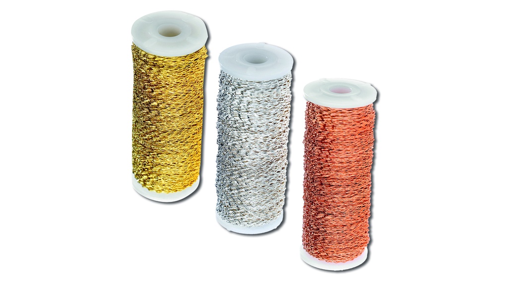 Bouilloneffektdraht silber, 100 g, 0.30 mm