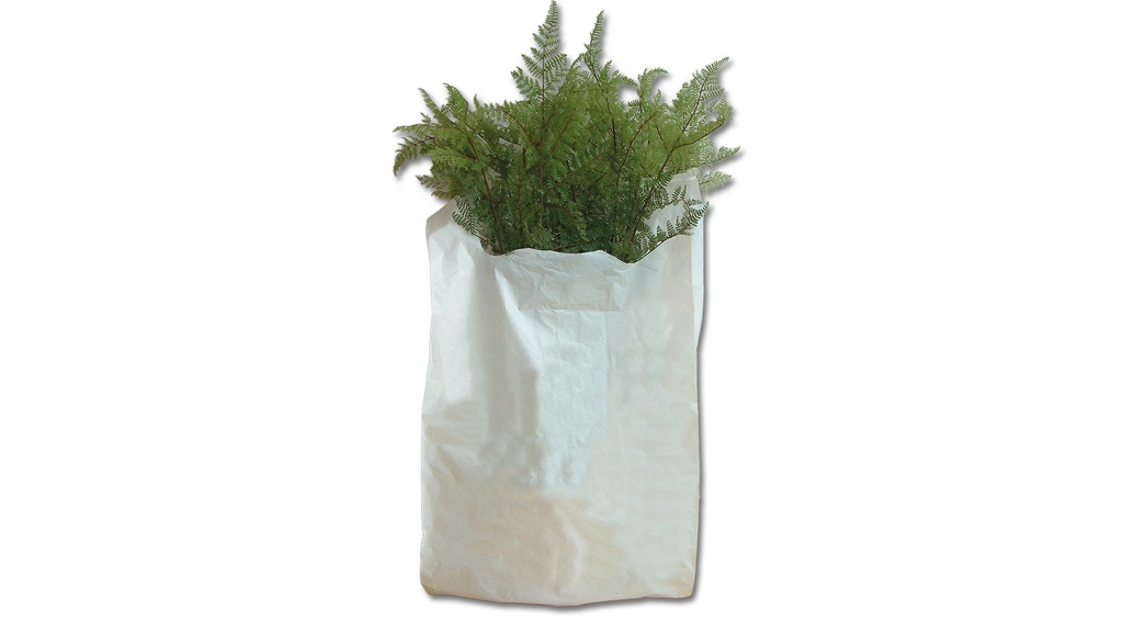 Sac «Maxi» polyéthylène blanc 32 my, 42/24 x 81 cm, carton de 500 pièces