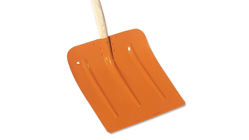 Pelle à neige, en métal léger, orange, grandeur lame 41 cm