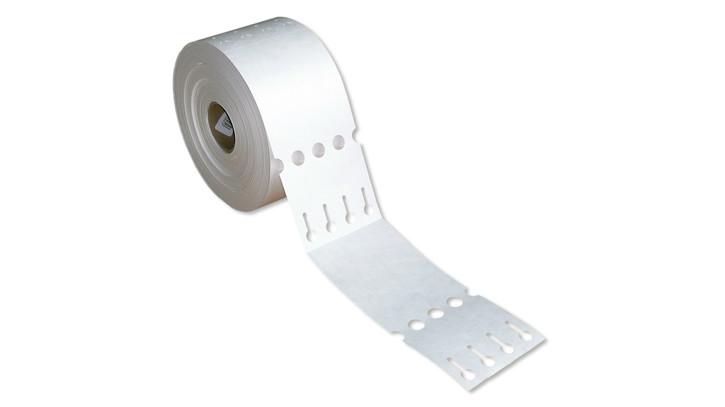 Étiquettes à boucle TT Tyvek blanche 6 lignes, 220 x 17 mm