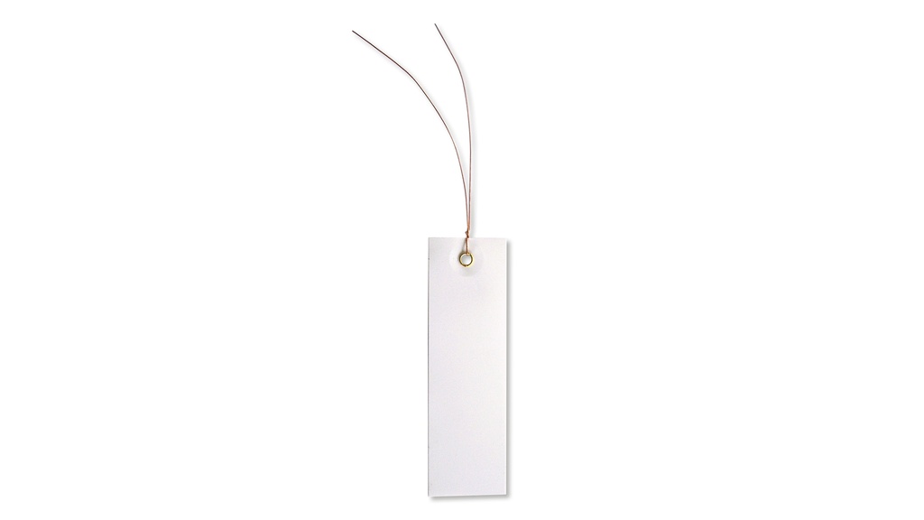 Drahthängeetiketten weiss 100 x 30 mm, Beutel à 250 Stück