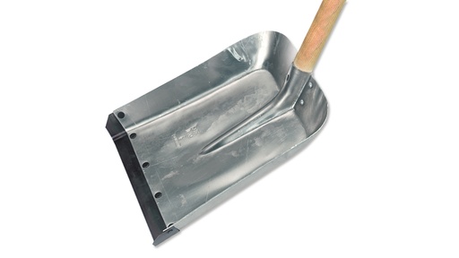 Pelle de cantonniers avec bord tranchant en acier feuillard à ressort, lame 36 x 30 cm