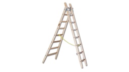 [205.025] Leiter GUBLER aus Holz, 2 x 16 Sprossen, 7.88 m