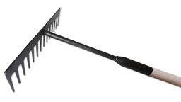 [204.680.44] Teerrechen 16 Zinken gerade, 44 cm breit, Stiel 170 cm