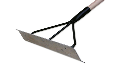 Teerkrücke S-förmig gebogen, 60 cm breit, mit Stiel 170 cm