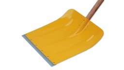 [290.515] Pelle à neige en métal léger jaune avec manche, largeur 39 cm
