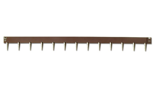 Randbegrenzung Stahl feste Zacken, braun, 2.5 mm x 10 cm, 225 cm lang