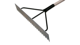 [208.175.80] Teerkrücke gezahnt, 80 cm breit, mit Stiel 170 cm