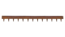 [138.490] Randbegrenzung Stahl feste Zacken, rostig, 2.5 mm x 10 cm, 225 cm lang