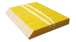 [200.210] Spaltetiketten aus Holz gelb, 100 x 10 mm, Bund à 100 Stück