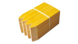 [200.180] Holzetiketten gelb, 300 x 28 mm, Bund à 100 Stück
