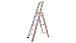 [205.310] Stufenstehleiter aus Aluminium, 4 Stufen, 1.67 m